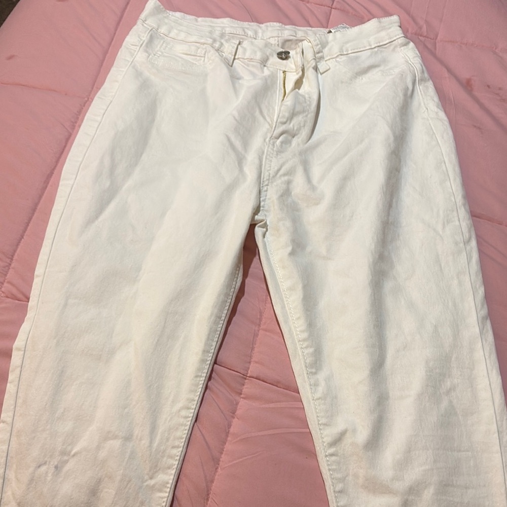 White Casual Pants